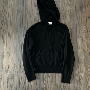 Black cropped hoodie